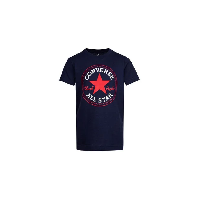 CONVERSE T-Shirt bleu nuit / rouge / blanc