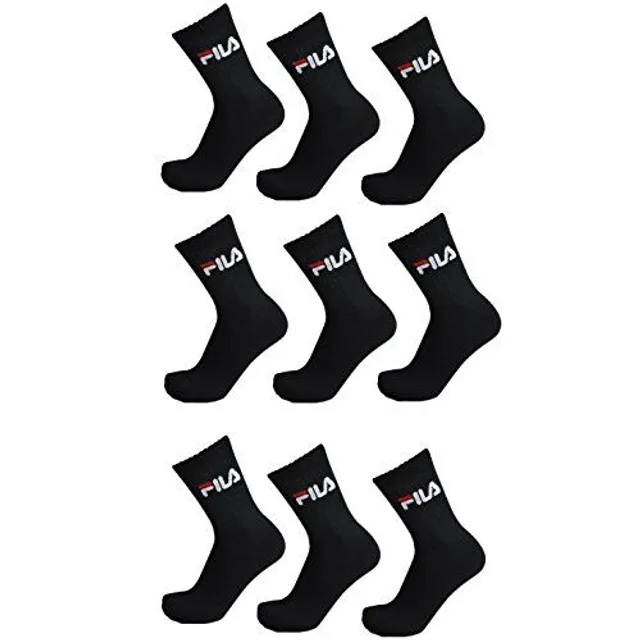 Fila - Chaussettes de sport - Homme(Lot de 6) - Noir - Taille 39-42
