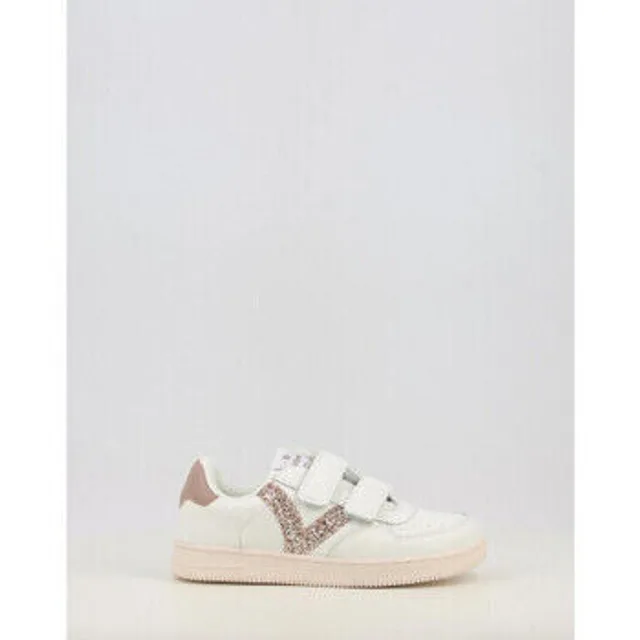 Baskets blanches fille logo metallisé platine - 28 - Soldes