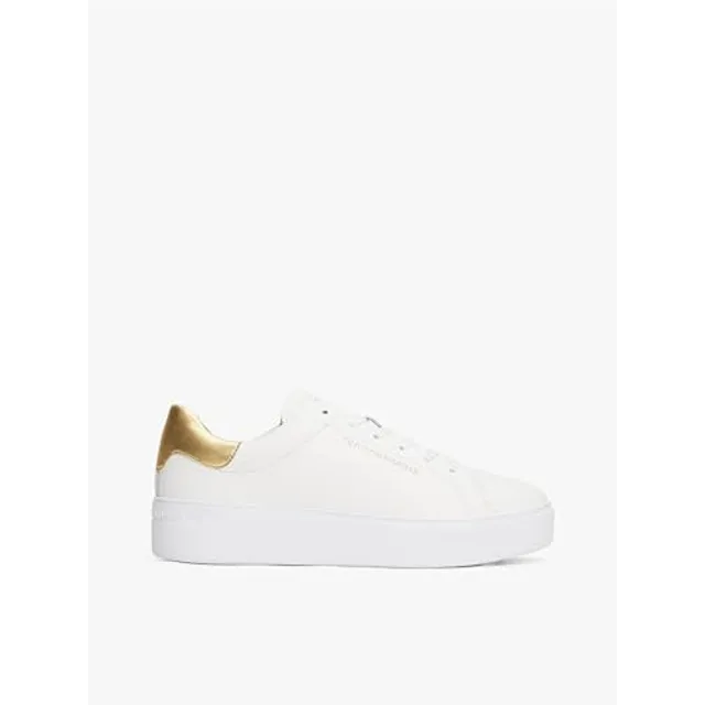 Baskets Plateforme En Cuir Court