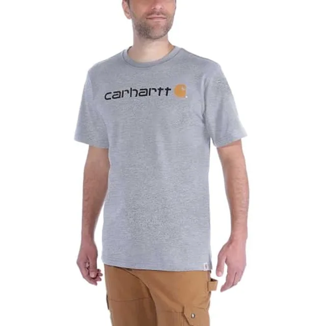 Vetement de jardin- Haut Carhartt T-shirt mc logo poitrine 101214 gris m