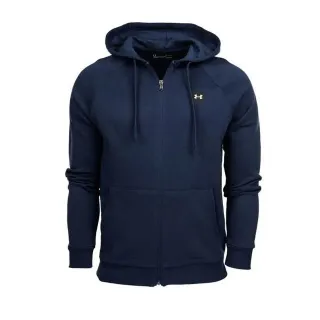 Under Armour Sweat à Capuche Rival Fleece Full Zip, Bleu Marine/Blanc, XS