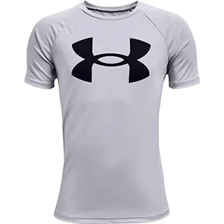 Under Armour Garçon Ua Tech Big Logo T shirt de sport l ger T running pour gar on, Gris Clair/Noir (011), 140 EU