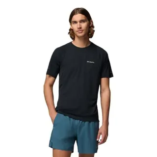 Columbia T-Shirt Stealth Spring à Manches Courtes pour Homme, Noir, Taille M