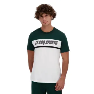 Le Coq Sportif pour homme. 2510041 T-shirt contemporain vert (S), Casuel, Coton, Manche courte