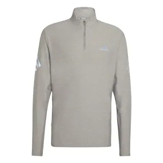 Sweat adidas ADI365 Running Iconic Climacool demi-zip gris clair - XL