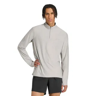 Sweat adidas ADI365 Running Iconic Climacool demi-zip gris clair - S