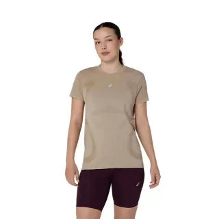 ASICS T-shirt de running sans coutures Road pour femmes camel | XS