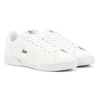 Lacoste Carnaby Cup Baskets Blanches En Cuir Pour Hommes