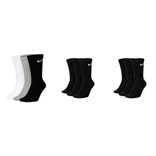 Nike Mixte Everyday Cushioned Lot de 3 paires de chaussettes, Noir (black/white) - 46 EU
