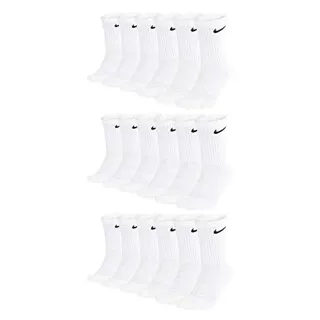 Nike NK Everyday Cush Crew 3PR Chaussettes Mixte Adulte, Blanc (white/black), 38 - 42