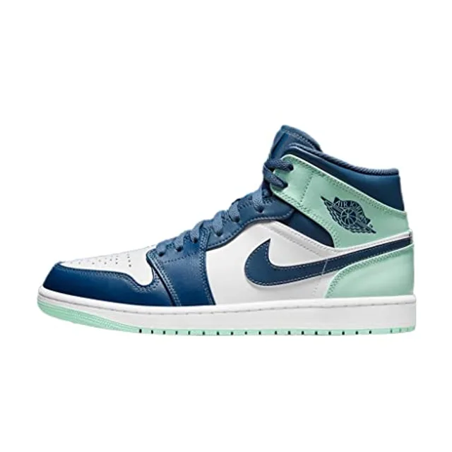 Nike Air Jordan 1 Retro High OG Herren-Sneaker, Mystic Navy/Mint Foam/White, 46 EU