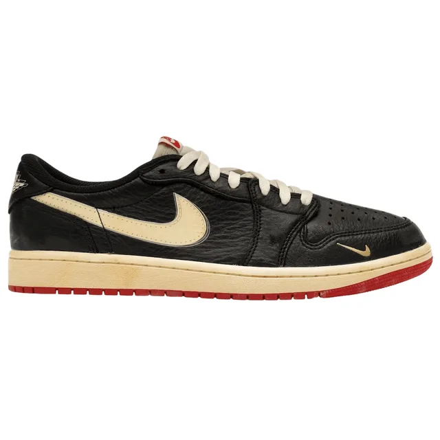 Nigel Sylvester x Air Jordan 1 Low OG Better With Time Baskets pour Homme Crème Noir Mousseline IB8958-001