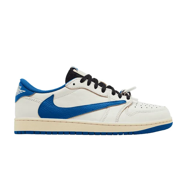 Fragment Design x Travis Scott x Air Jordan 1 Retro Low OG SP Sail Military Blue