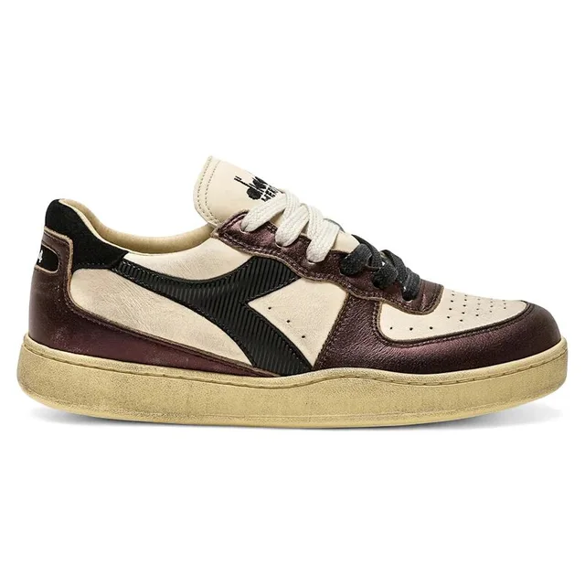 Diadora Basket Low Metallic Dirty Beige Black Brown (Women's) - 9.5W