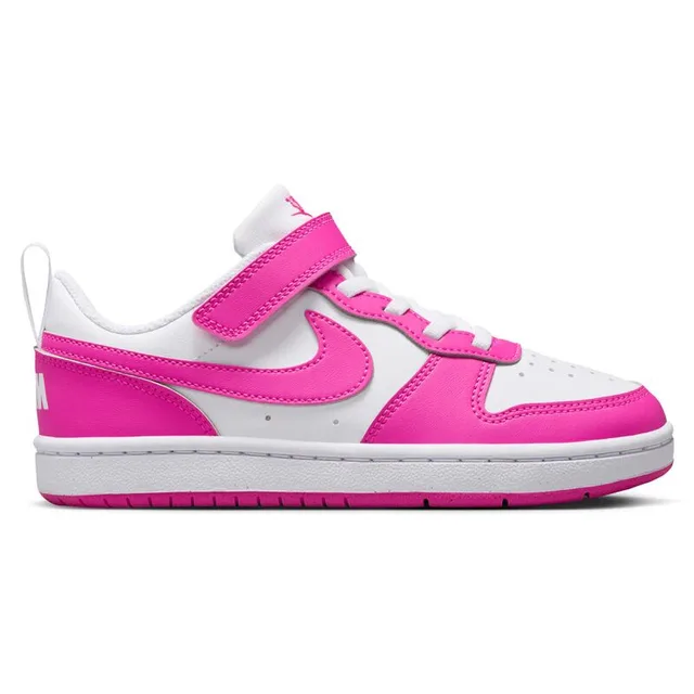 Nike Court Borough Low Recraft PS Fuchsia Laser Chaussures Baskets Enfants Rose Blanc DV5457-123 33.5