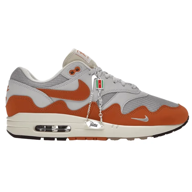 Patta x Nike Air Max 1 Monarch Unisex Sneakers Orange Metallic-Silver Pure-Platinum DH1348-001
