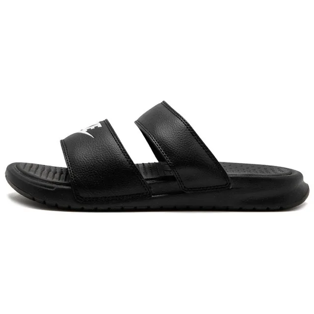 Nike Benassi Duo Ultra Slide Noir Baskets Femme Blanc 819717-010