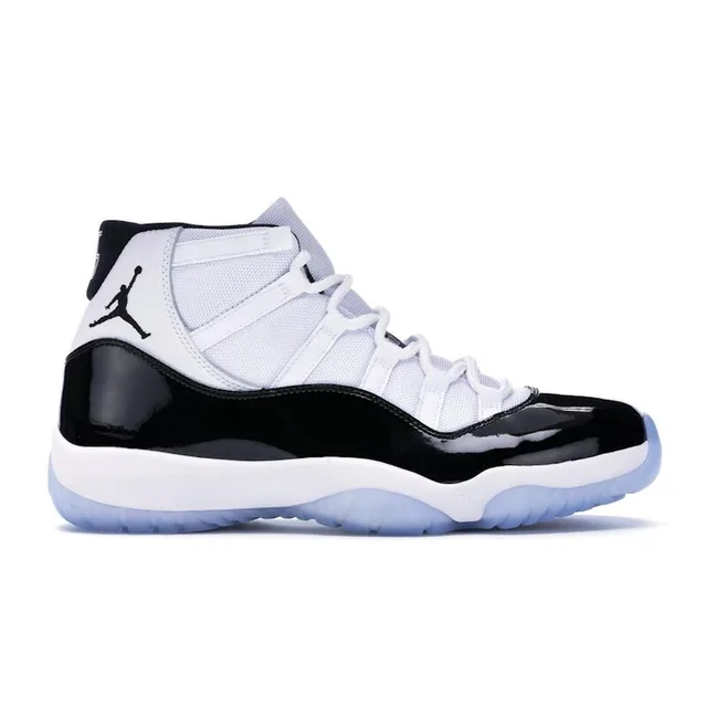 Baskets Unisexe Air Jordan 11 Retro Concord 2018 Blanc Noir-Dark-Concord 378037-100
