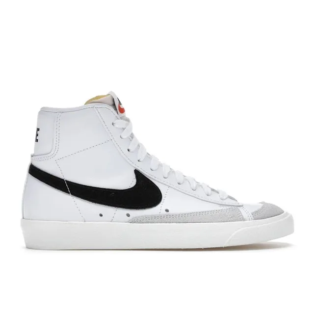 Baskets Nike Blazer Mid 77 Vintage 'Blanc Noir' pour Femme Chaussures de Skateboard CZ1055-100