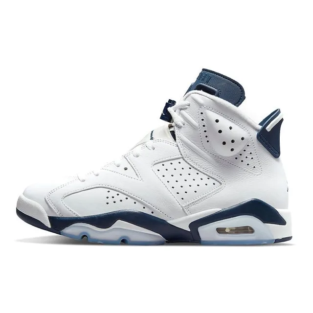 Air Jordan 6 Retro Midnight Navy 2022 Baskets unisexes blanches CT8529-141